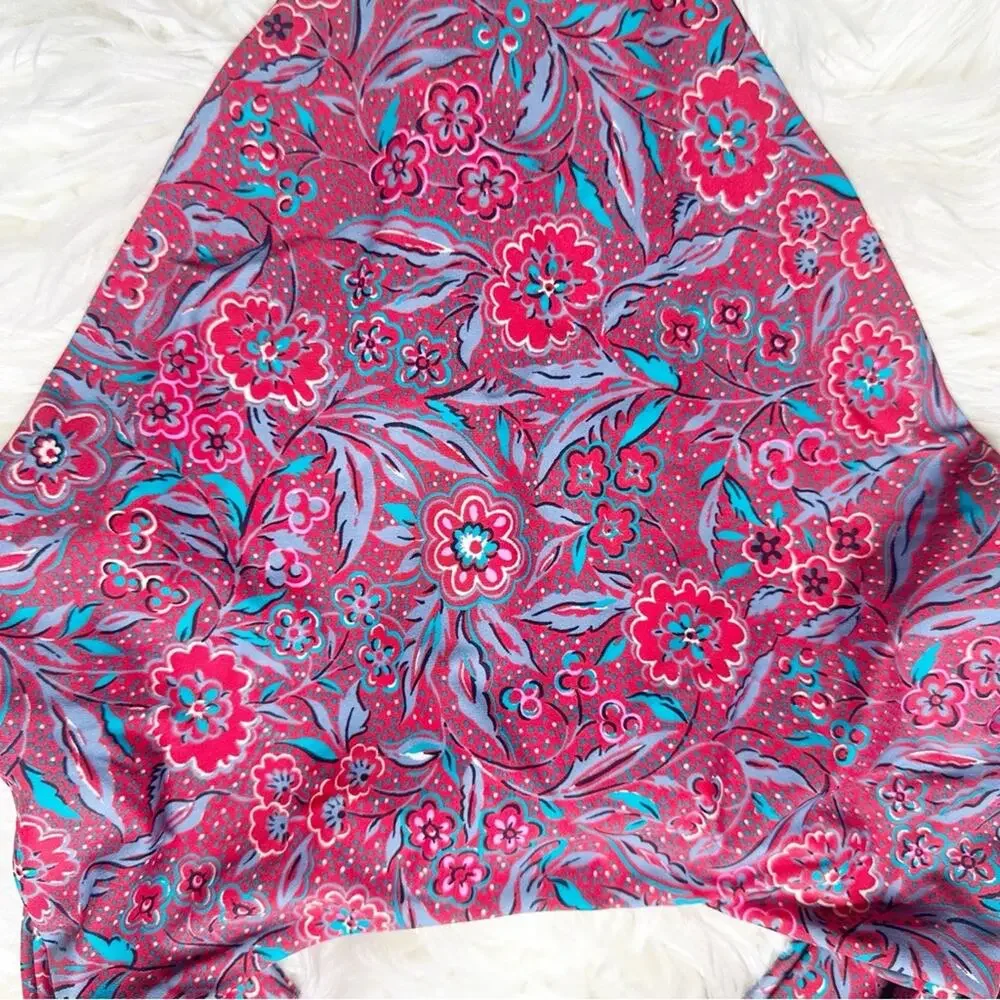 VERONICA BEARD New Aniston Swimsuit Spicy Floral Red Cutout One Piece Medium - Picture 6 of 8